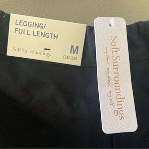 NWT Soft Surroundings Full-Length Black Leggings - Medium